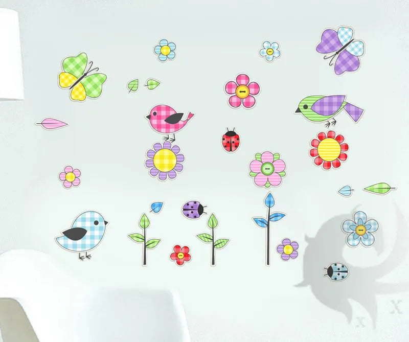 cute animal wall sticker, removable, transparent, children's room wall sticker