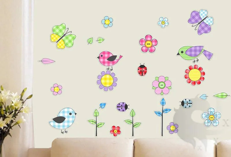 cute animal wall sticker, removable, transparent, children's room wall sticker