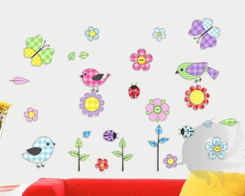 cute animal wall sticker, removable, transparent, children's room wall sticker