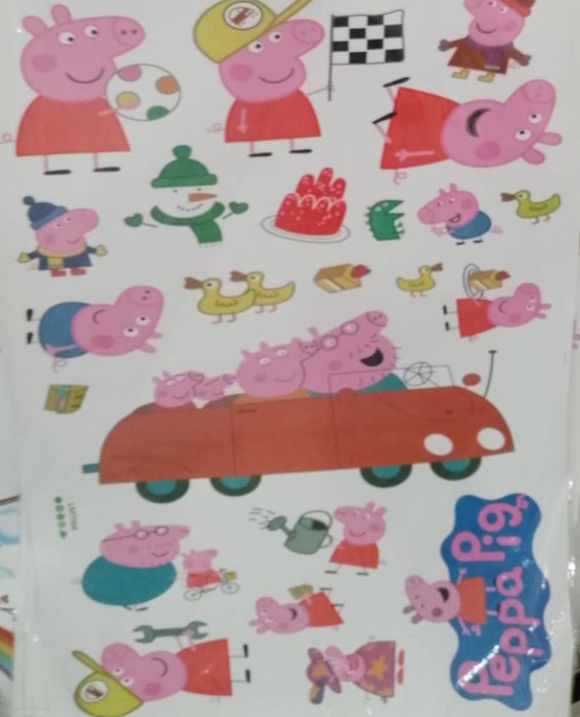 Peppa the Pig Peel and Stick Wall Decals LM7068 Size: 50x70