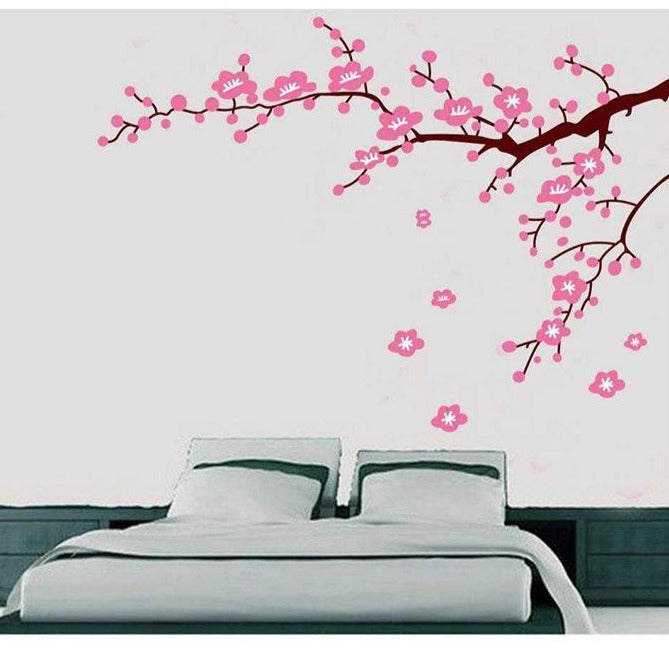 Pink Flowers Wall Sticker - JM-7119