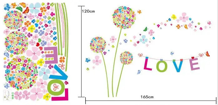 XH9233 THREE LOVE PANDORA wallsticker wall
