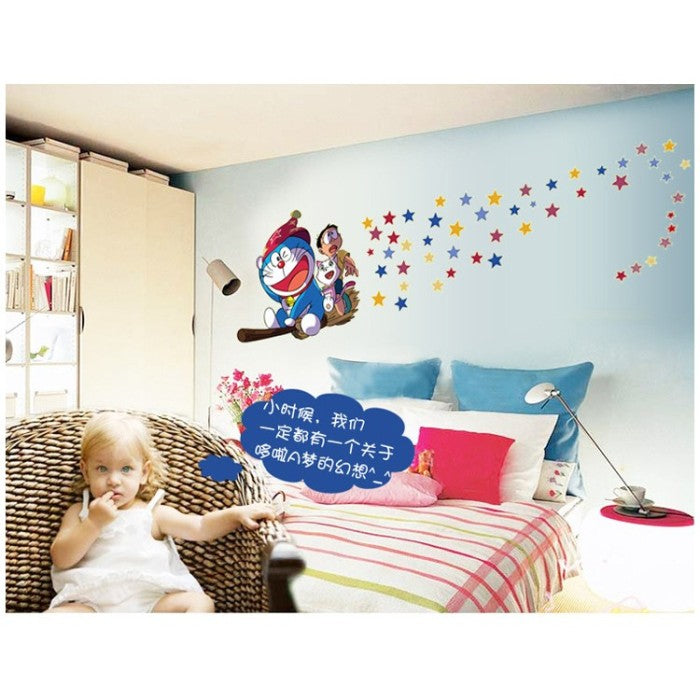 WPSBGS ABQ9623 DORAEMON wall sticker wall stiker trans glow 60x90