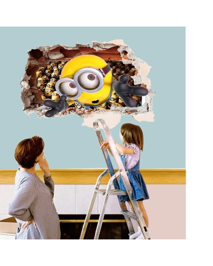 AY9268 3D Minion Floor or Wall Sticker Decals