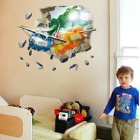 3D SK7144 WAR PLANE WALL STICKER WALL STICKER CHILDREN AIRCRAFT WALLSTICKER