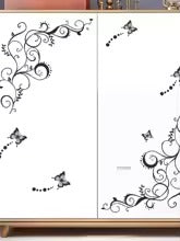 Black and white butterfly pattern art bedroom porch commercial wall background beautification decorative wall stickers wallpaper