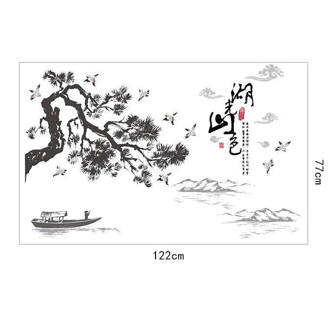Chinese Bedroom Wall Stickers/ Living Room/ Chinese New Year Wall Stickers SK9129