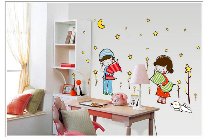 Ay7040 Sleeping Child Cartoon Wall Sticker Cartoon Home Decor Children's House Decor Decals Remove PVC Wall Stickers Sleeping Child Cartoon Wall Sticker Cartoon Home Decor Children's House Decor Decals Remove PVC Wall Stickers