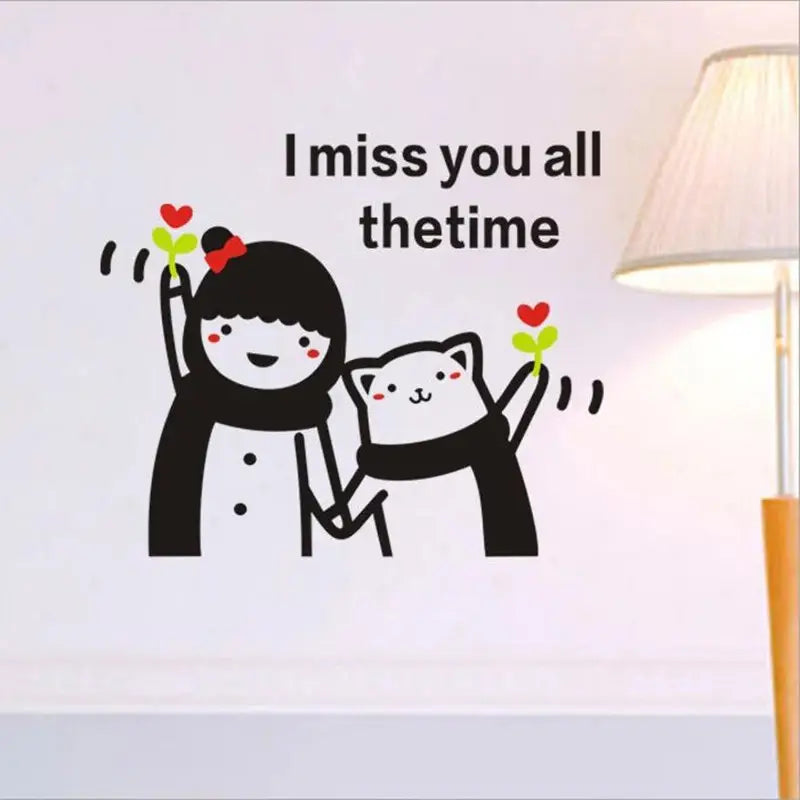 K11. I Miss You |Self Adhesive | Wall Stickers | PVC Vinyl | Self Adhesive Sticke