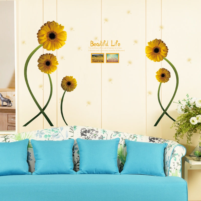 Sk9233 Beautiful Sunflowers Wall Sticker