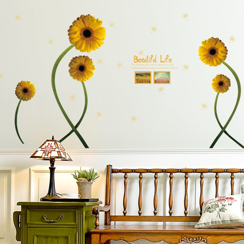Sk9233 Beautiful Sunflowers Wall Sticker