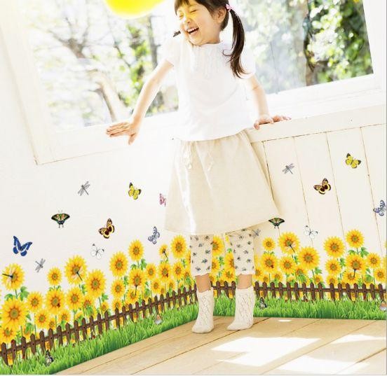 WALLSTICKER 50X70 SK7060 SUN FLOWER N GRASS