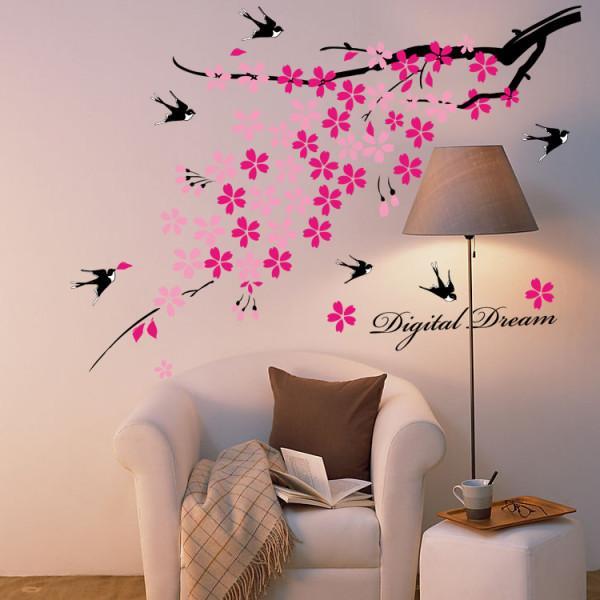 Bird and Flower Wall Sticker AY936