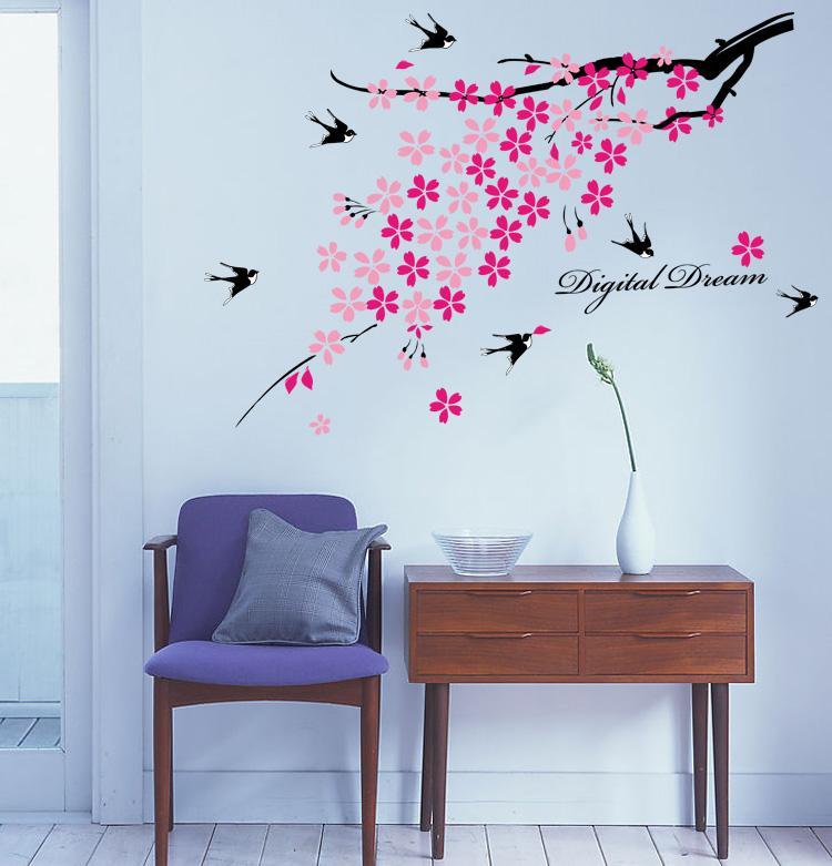 Bird and Flower Wall Sticker AY936