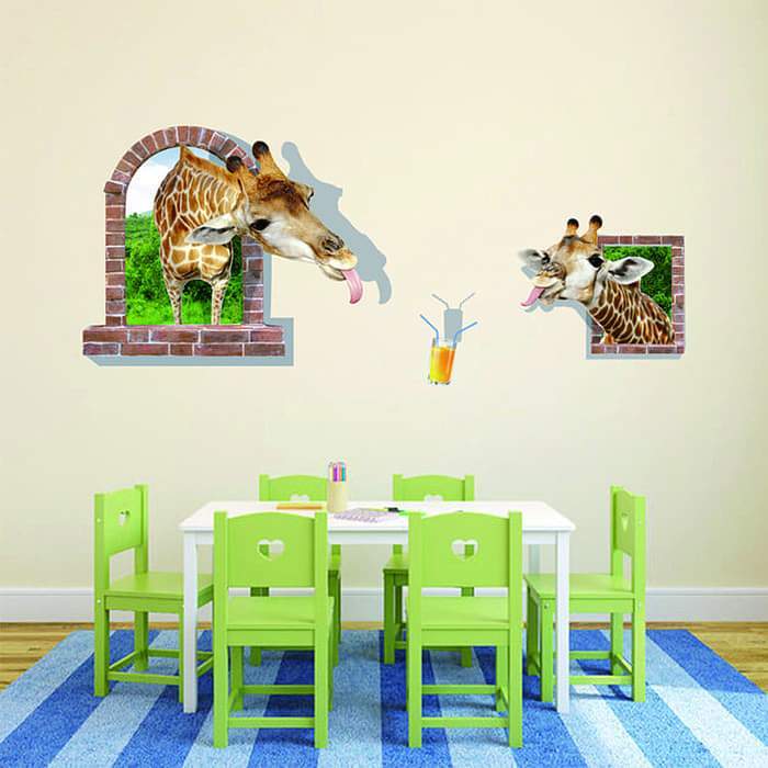 3D Girrafe Wall Stickers XH0861C