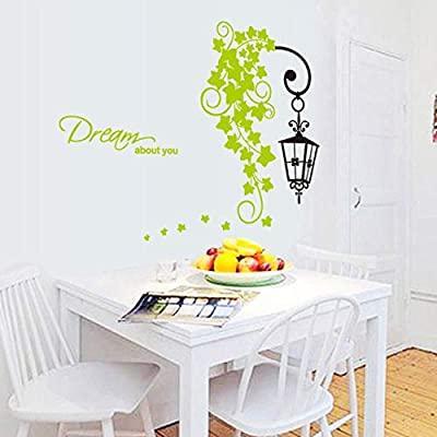 ay7183 street leaves wall decal wallsticker decoration 50x70cm