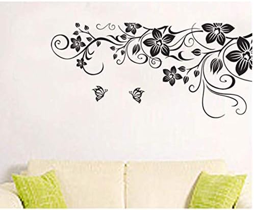 Dm577004 Black Butterflies and Tree Vine creative fashionable combination wall sticker