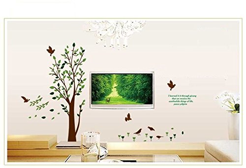 Asmi collection PVC Wall Stickers Royal Tree Birds XY1005