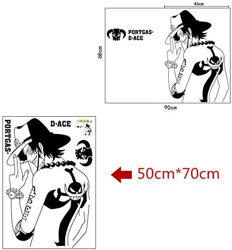 Ay7228 Cartoon Wall Stickers One Piece Hat Dormitory Put Fire Boxing, Ace Porch Bedroom Wall Stickers