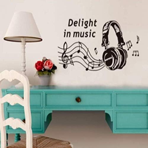 Jm8265 Generic Home Earphone Note Print Water Resistant Wall Sticker DIY Wallpaper