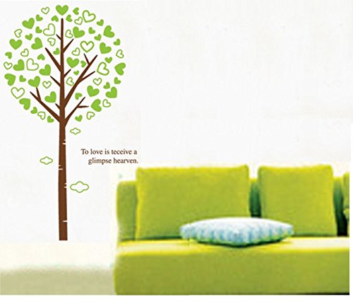 PVC Wall Stickers Wall Decals Green Love Tree