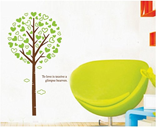 PVC Wall Stickers Wall Decals Green Love Tree