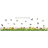 BEST OF BEST Wild Flowers Butterfly Wall Sticker Home Decal Removable PVC Murals Wallpaper Girls Boys Kids Baby Nursery Bedroom Living Room Bathroom Kitchen Window Playroom Decor