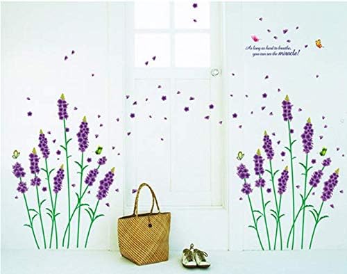 Purple Lavender Flower Wall Stickers Mj9502