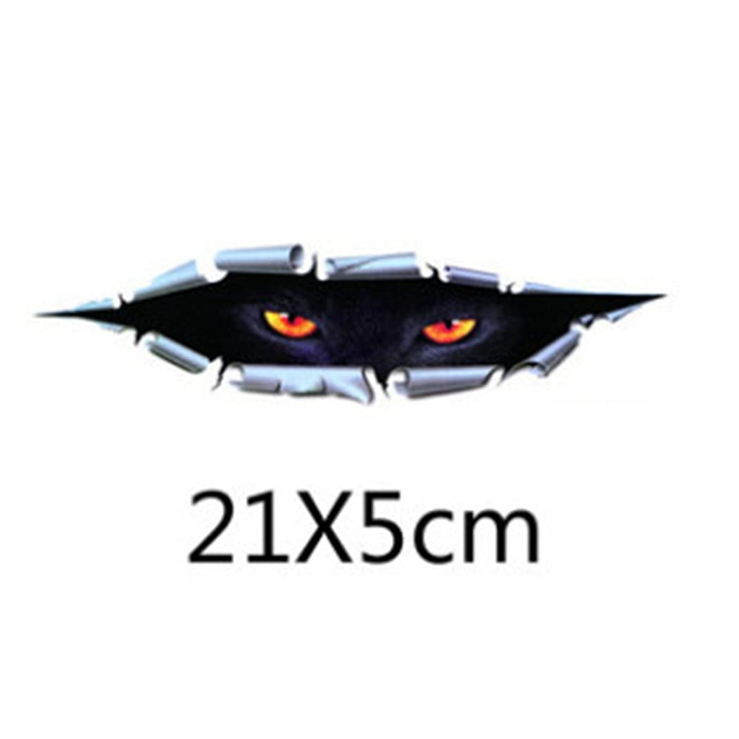 Halloween Car Sticker Scary Horror Eyes Design Universal Computer Sticker Car Decal Laptop Sticker Fashion Punk Festival Vehicle nc840w3 Size 21x5cm
