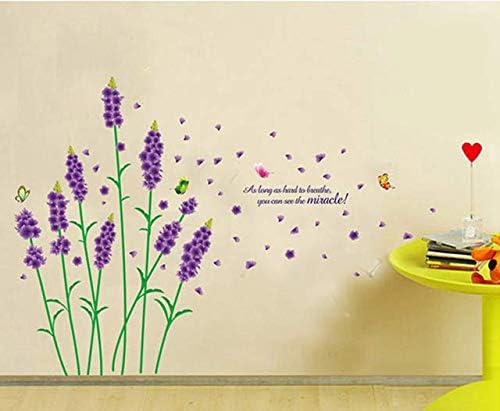 Purple Lavender Flower Wall Stickers Mj9502