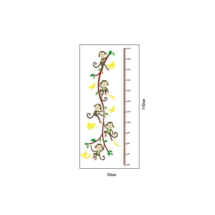 Abq6601 Buy docooler Cute Monkey Tree Height Scale Measurement for Child Kid Removable Wall Art Decals Stickers Mural ABQ6601 (60* 45cm) Online at desertcart BruneiGroup 25