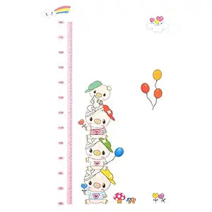 ME Pig Growth Height Measure Chart Pattern Wall Sticker Ay7262w