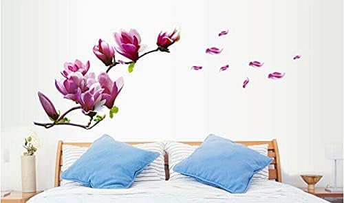 Chaste Magnolia Purple Mural Wall Sticker Model AY7105