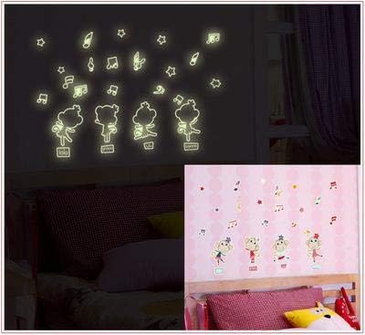 Glow Sticker Carton Dancing Monkey Glow In The Dark Stickers Cute Dancing Monke