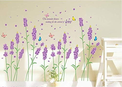 Purple Lavender Flower Wall Stickers Mj9502