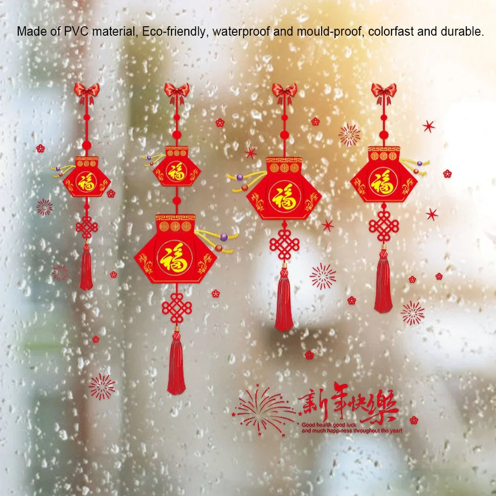 Chinese New Year Wall Stickers - Bedroom & Living Room Decorative Decals