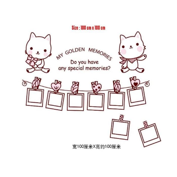 JM7103 Photo Frame Wall Stickers Home Decor Cute Decals Quotes Kids DIY Adesivo de Parede Removable Mixable