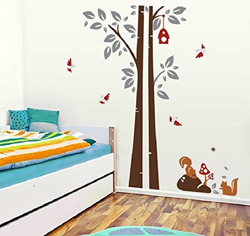 Tree Wall Sticker Squirrel Home Decor WallSticker ay848
