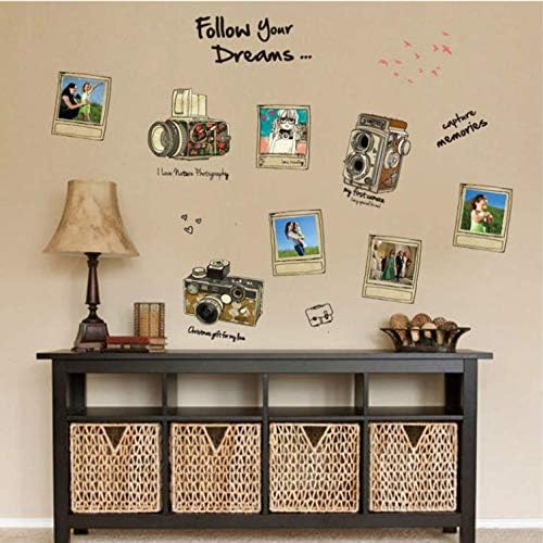 JM8246 Retro Camera & Photo Frames Wallsticker Stiker Dinding 50X70