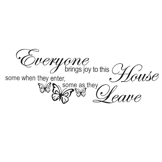 Modern Figures Butterfly Wall Stickers Home Decor DIY Decals Decoration Black Wall Decals Inspiring Quotes Stickers Arts Inspirational Lettering for Room Dz009 Size:39*57CM
