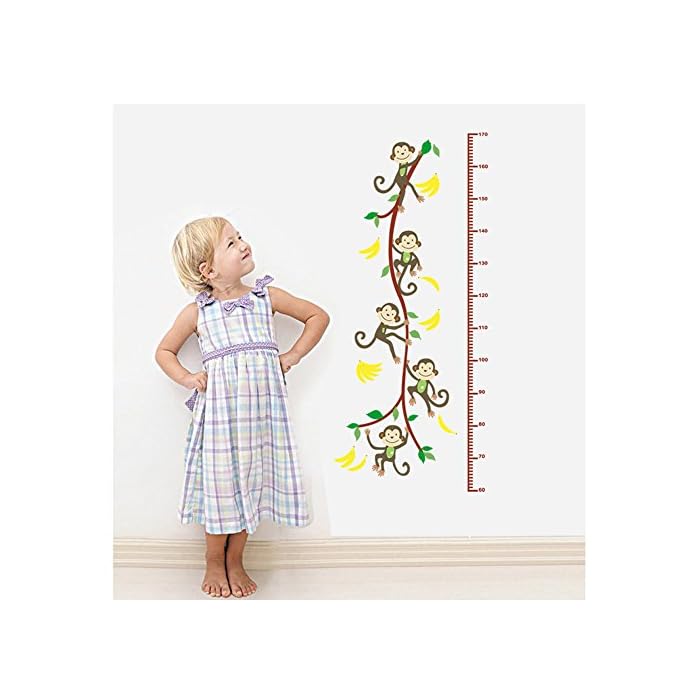 Abq6601 Buy docooler Cute Monkey Tree Height Scale Measurement for Child Kid Removable Wall Art Decals Stickers Mural ABQ6601 (60* 45cm) Online at desertcart BruneiGroup 25