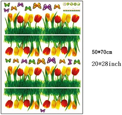 Tulips and butterflies wall decal Ay7121