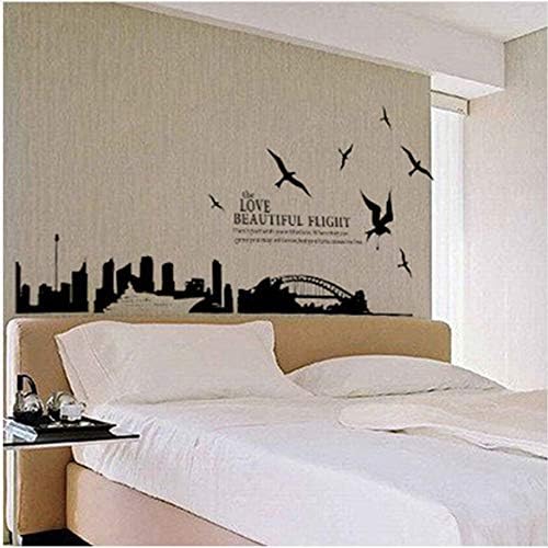 Ay 1912 City Silhouette Wall Stickers For Living Room Bedroom Study Room Home Decor - Beautiful Flight Of Sydney