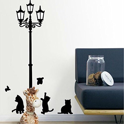 Electric black cat wall stickers fashion combination small stickers cartoon children's room decoration
