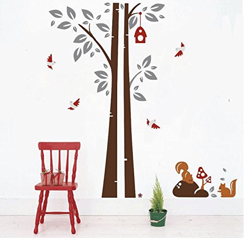 Tree Wall Sticker Squirrel Home Decor WallSticker ay848