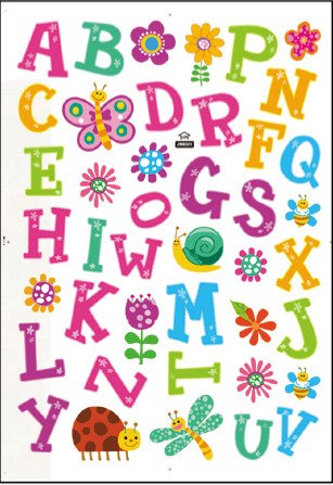Ampire 150 cm Wall Stickers Colourful Alphabets for Kids Room Decor Self Adhesive Sticker (Pack of 1)