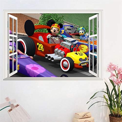 Wall Stickers Driving Racing Car 3D Window Children's Gift Wall Stickers