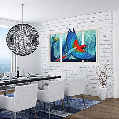 Xh9227Hesily Wall Sticker 3D Animal Removable Wall Decals,Cute cacrtoon Animal Wall Art Stickers,Creative Window Decal for kids'room Living Room Decor (4)