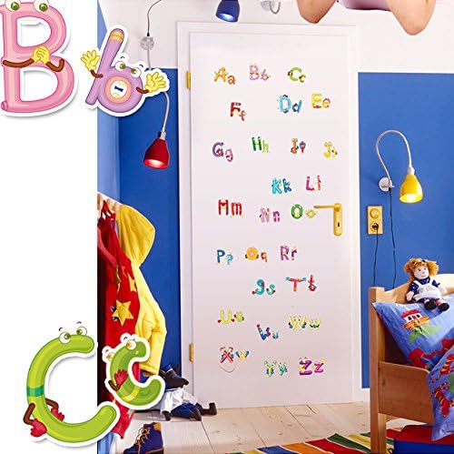 Ay6074 Wall Stickers for Kids Nursery Alphabet Pure Color