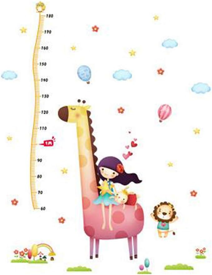 Girl Giraffe Height Measurement Wall StickersXL8246